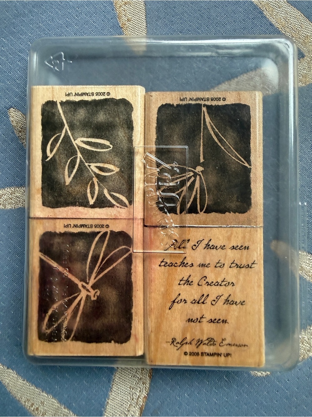 Stampin' Up! Vintage Wood Mounted All I Have Seen Nature Stamp Set -